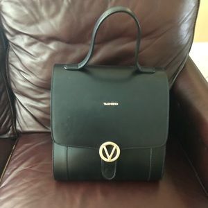 Valentino satchel bag in soave leather and suede.